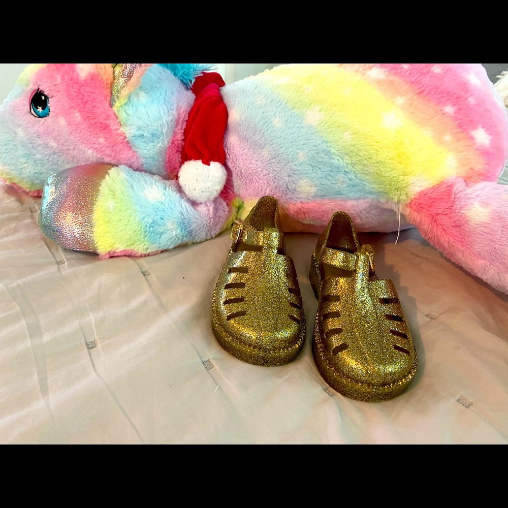 Mini Melissa gold sandals